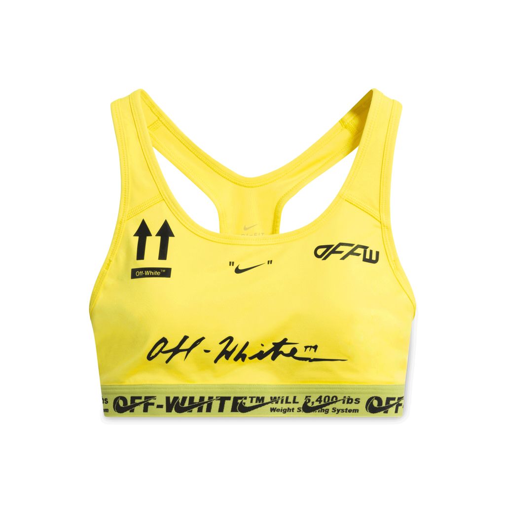Nike x Off-White Sport Yellow Sports Bra by Ganna Bogdan