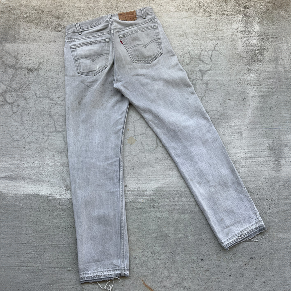 1990s Faded Grey Released Hem 501