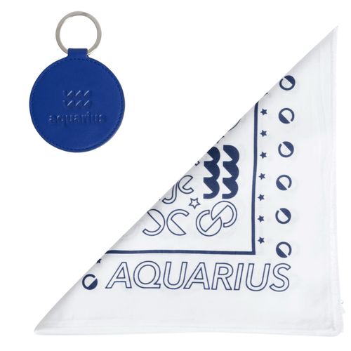 DOOZ Aquarius Bandana + Keychain Set in White