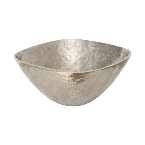 Vintage Silver Metal Hammered Bowl