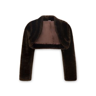 Vintage Faux Fur Cropped Coat