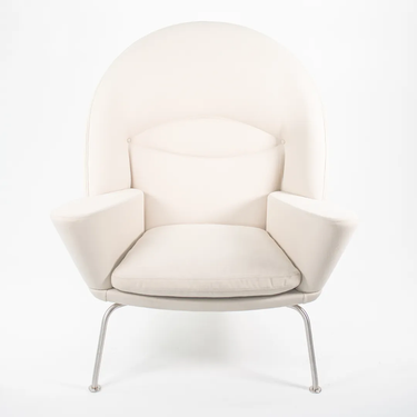 Cream Oculus Lounge Chair by Hans Wegner for Carl Hansen, 2018