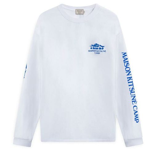 US MK Camp Long-Sleeved Tee-Shirt - White/Blue