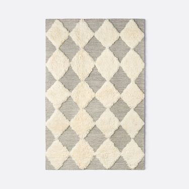 Chess Rya Grey Rug by Edin & Lina Kjellvertz 