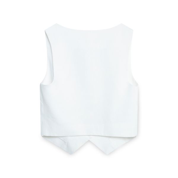 SIR. White Linen Vest