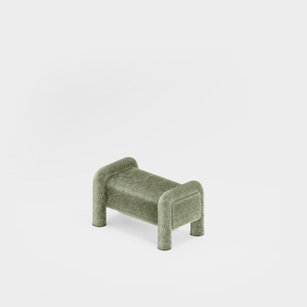 Prowling Fur Ottoman 