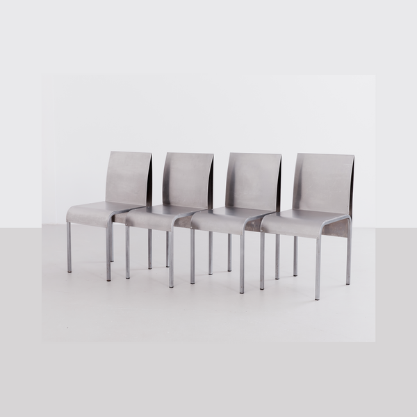 Set of Postmodern Aluminum Chairs