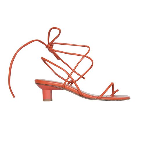 LoQ Orange Strappy Kitten Heels