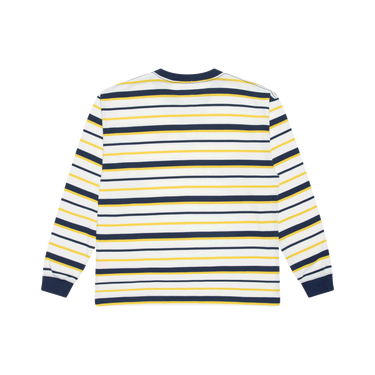 Carrots Blue and Yellow Striped Long Sleeve Tee