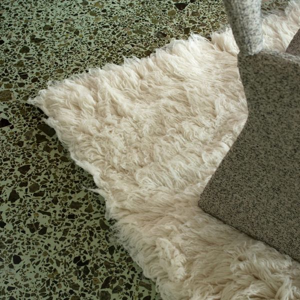 Shaggy Wool Rug - Bone White