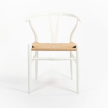 Set of 7 White Wishbone Dining Chairs by Hans Wegner for Carl Hansen, 2021