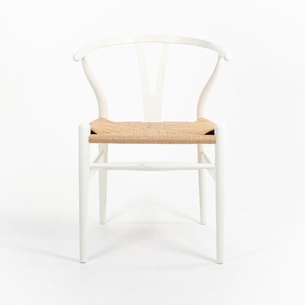 Set of 7 White Wishbone Dining Chairs by Hans Wegner for Carl Hansen, 2021