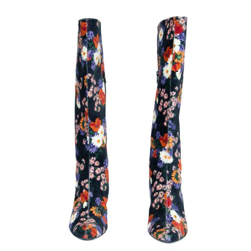 Staud Velvet Floral Boots