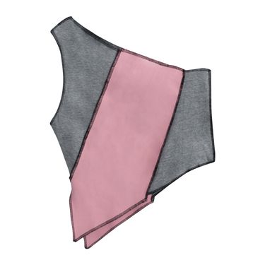 JJVintage Reworked One Shoulder Nike Top in Pink/Grey