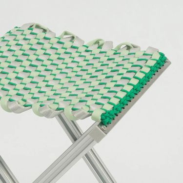 TANCHEN MAZHA Stool in Pea and Silver