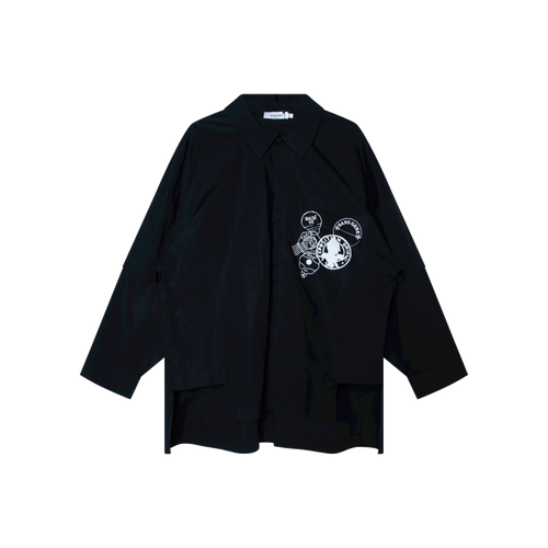 Sans Gêne x Bloody Dior Layered Sleeve Shirt in Black