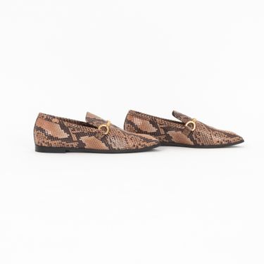 Stella McCartney Python Effect Faux Leather Loafers