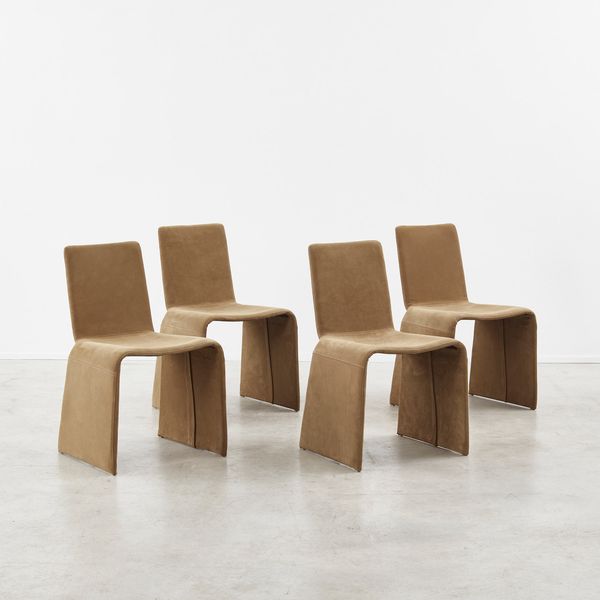 Four Eleonora Dining Chairs Porada, Italy 1990