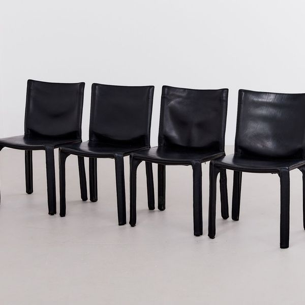 Set of 4 CAB Chairs by Mario Bellini