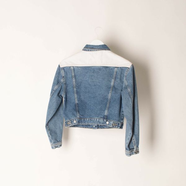 Maje Valda Cropped Denim Jacket