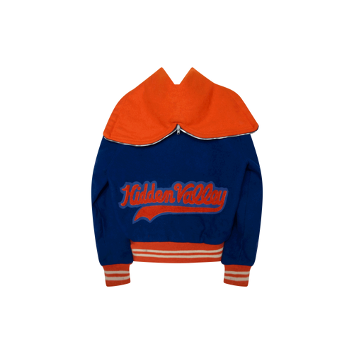 Vintage Blue and Orange Varsity Jacket