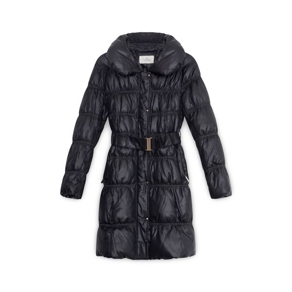 Courreges Black Belted Puffer Coat