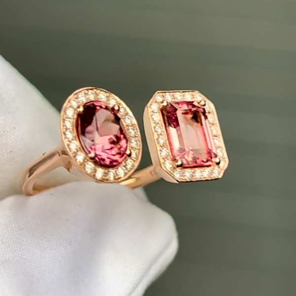 Lotus Garnet Ring