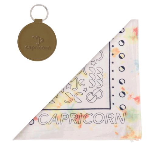 DOOZ Capricorn Bandana + Keychain Set in Tie Dye
