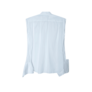 Comme des Garcons SHIRT White Sleeveless Shirt with Cuffs