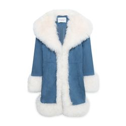 Charlotte Simone Blue Dolly Coat by Beatriz Blank
