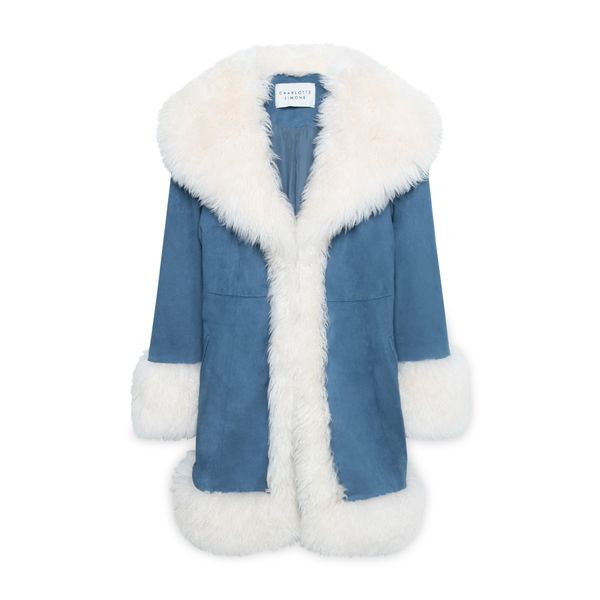 Charlotte Simone Blue Dolly Coat