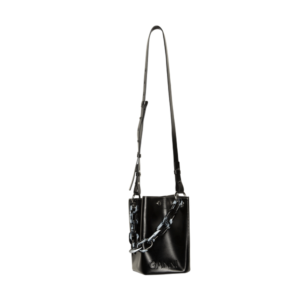 Ganni Cross Body Black Bucket Bag