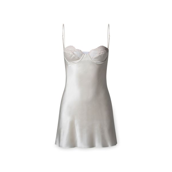 Underwire Slip Dress in Pearl