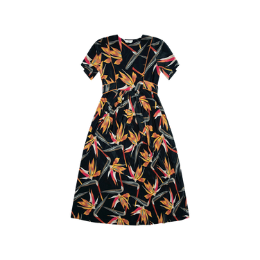 Fendi Silk Birds of Paradise Cocktail Dress