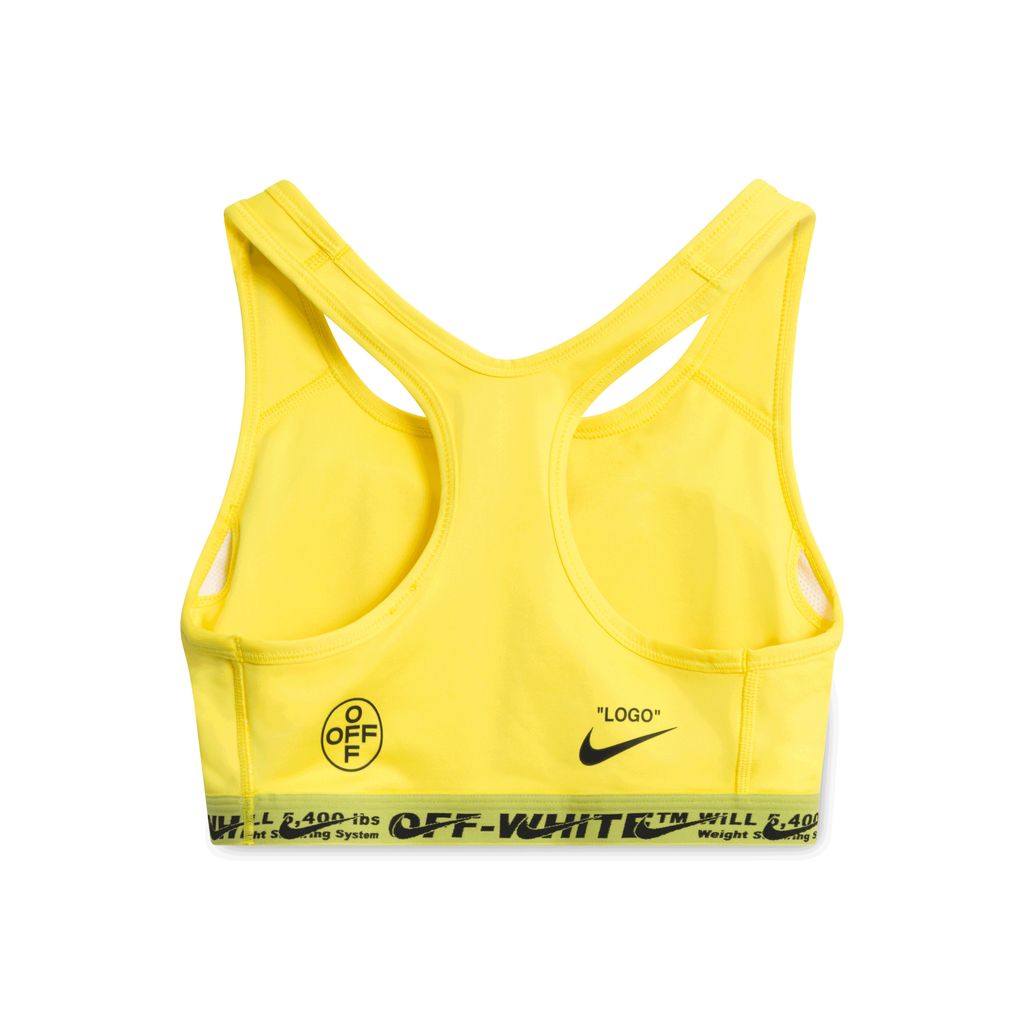 Yellow Off White Women Sports Bra - Buy Yellow Off White Women