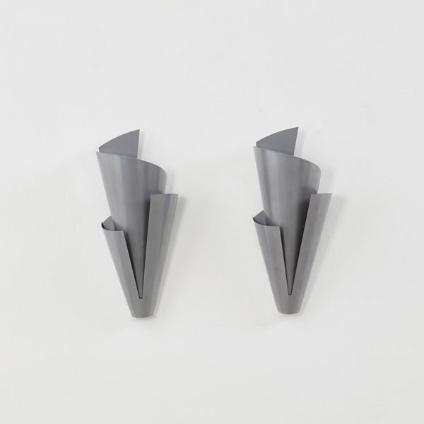Ron Rezek Enamelled Steel Wall Sconces, USA, 1980s