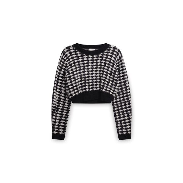 Houndstooth B&W Sweater