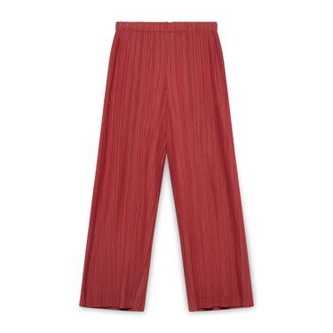 Pleats Please Issey Miyake Red Pleated Trousers