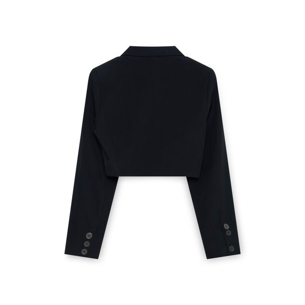 Danielle Guizio Black Cropped Blazer