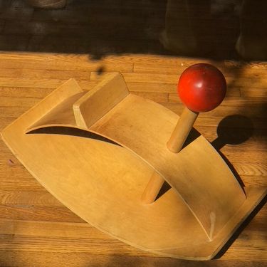 Modernist Bent Plywood Rocking Toy by Gloria Caranica for Creative Playthings 1960s
