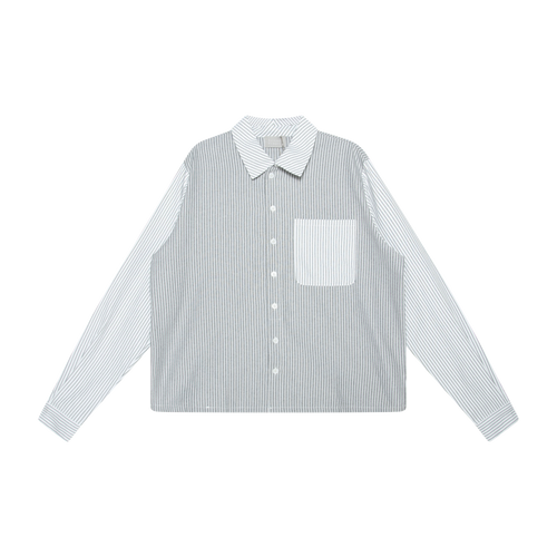 Multi Box L/S Shirt in Grey