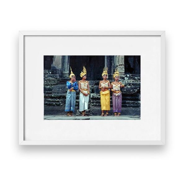 Girls at Angkor Wat Print