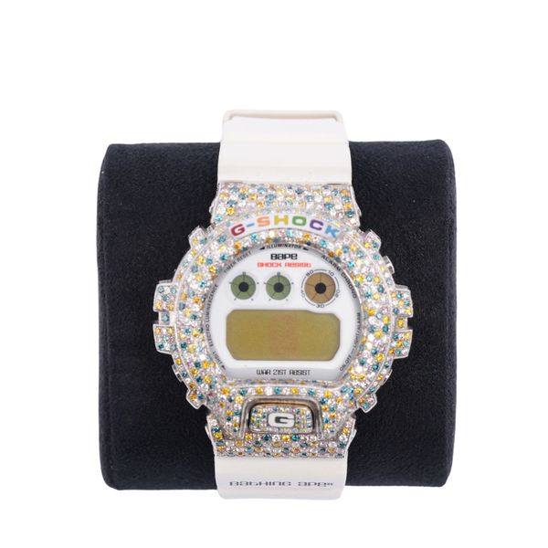 Bape 18K White Gold Casio G-Shock x Bape DW-6900