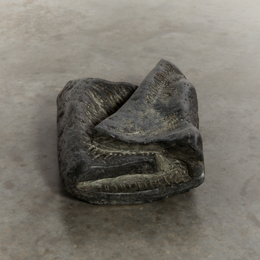 Stone Sculpture with Folded Textile Form - Medium