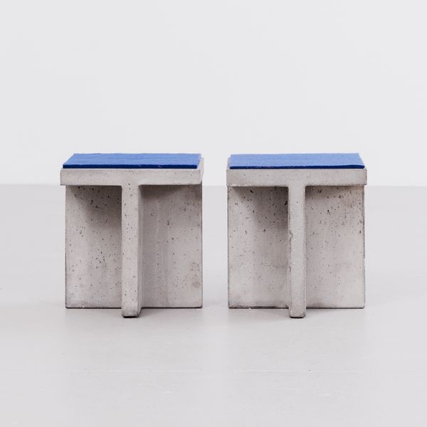 Hermann Becker Brutalist Concrete Stools
