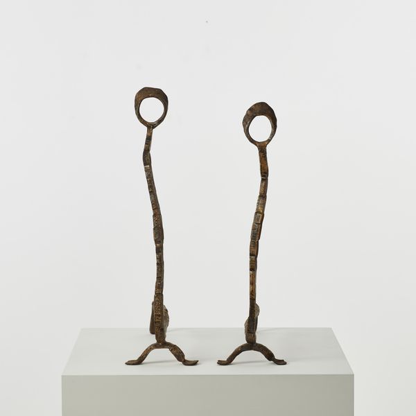 Salvino Marsura Alari Caminetto (Fire Andirons), Treviso, Italy, 1980s