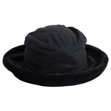 Vintage Failsworth Bucket Hat with Fur Trim - Black