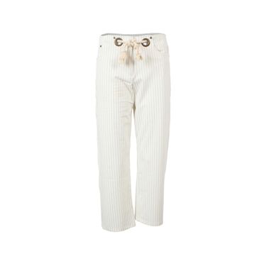 Miaou Tommy Pant in White Pinstripe
