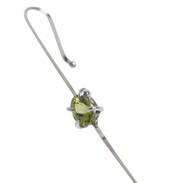 Green Peridot Earpin