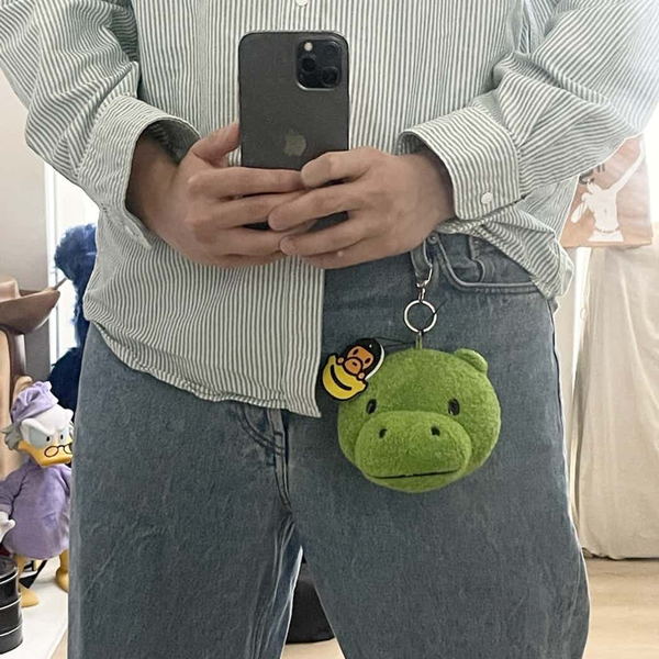 2018 Bape Baby Milo Face Plush Hippo Keychain